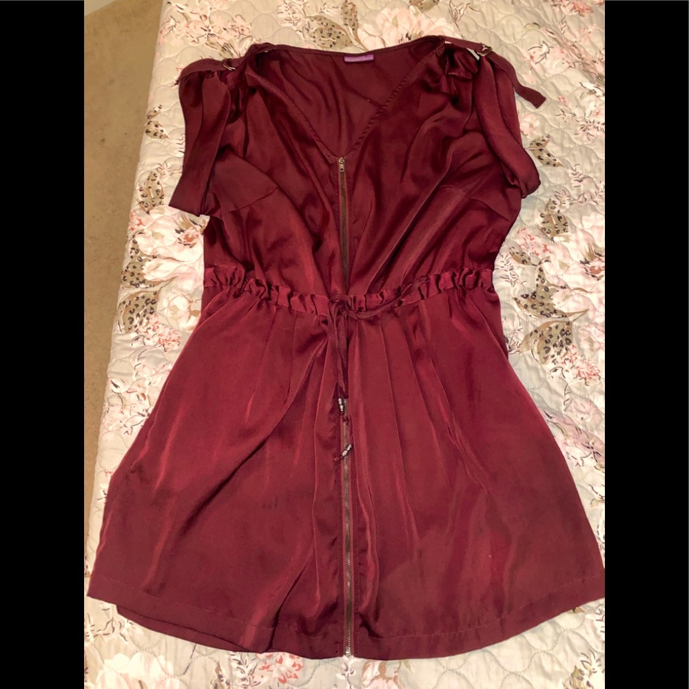 Beverly Drive Beautiful Silk Zip Up Dress